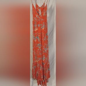 Billabong long floral spaghetti strap dress